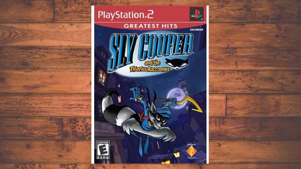 PS2 cover of Sly Cooper and the Thievius Raccoonus game